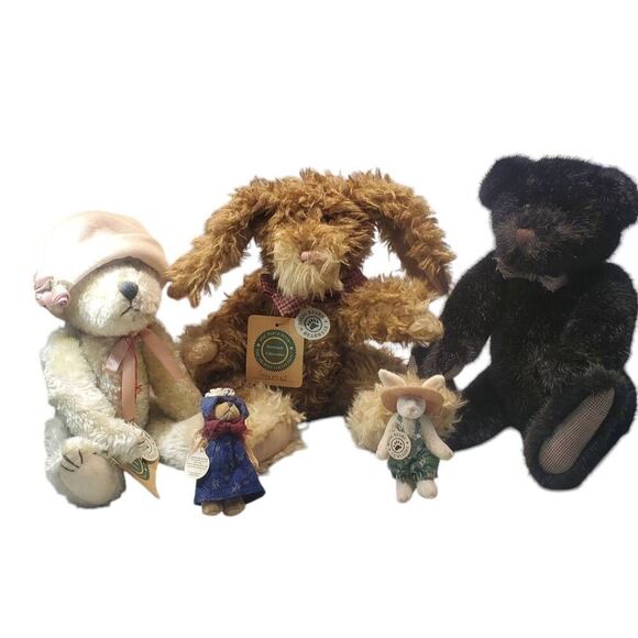 Lot Of 5 Vintage Boyd's Bears Plush - Picture 1 of 16